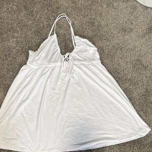 White Halter Swim/Coverup Dress
